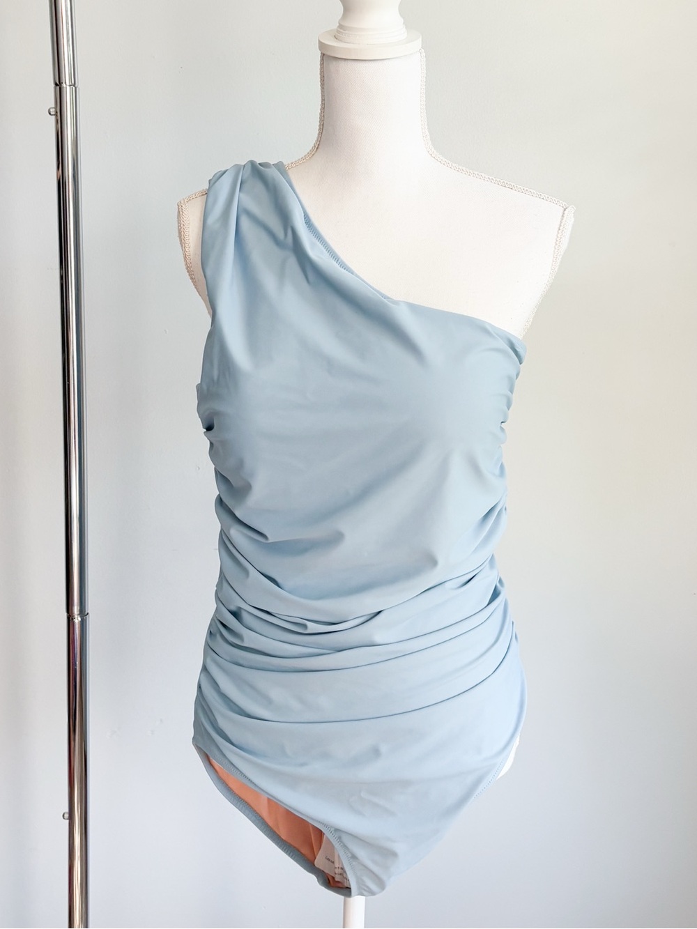 J.Crew Blue Ruched One Shoulder Swimsuit 14